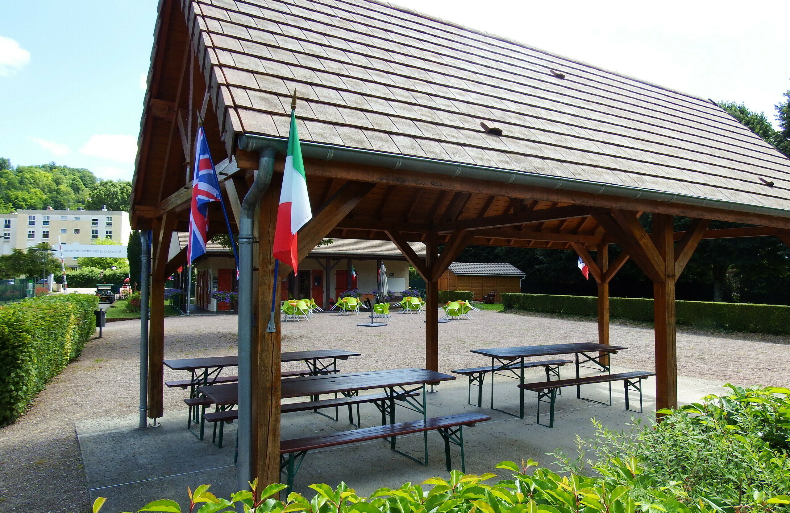 kiosque de convivialité au camping