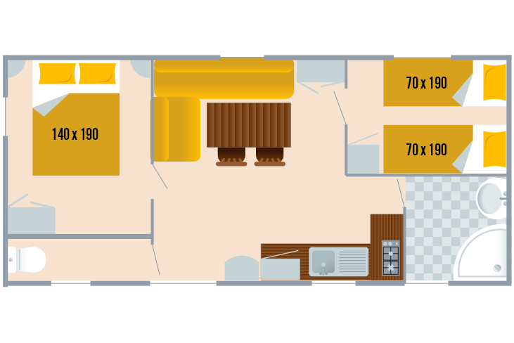 Mobile-Home de 34m2
